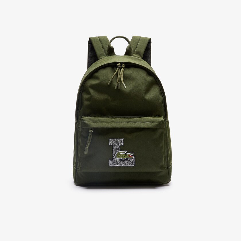 Men's Lacoste Olive Backpacks Neocroc L Patch Canvas EG1-62026U3