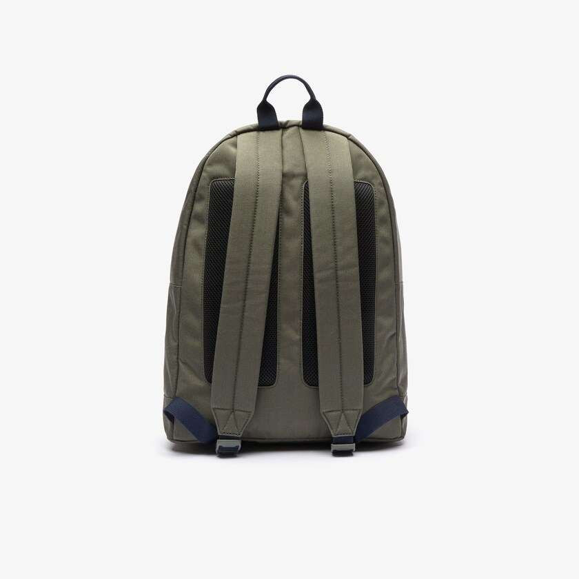 Men's Lacoste Olive / Yellow Backpacks Colorblock Canvas JA4-43674D5