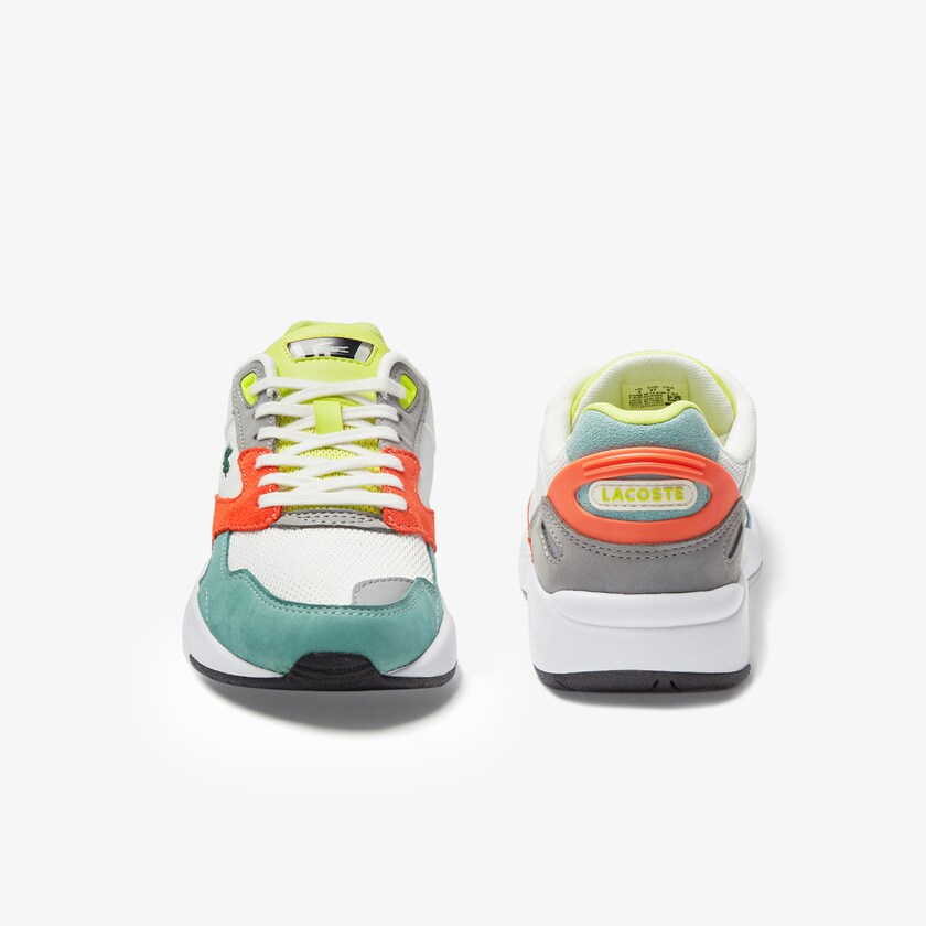Women's Lacoste Orange / Light Green Sneakers Storm 96 LO Mesh and Leather PX0-45104E7
