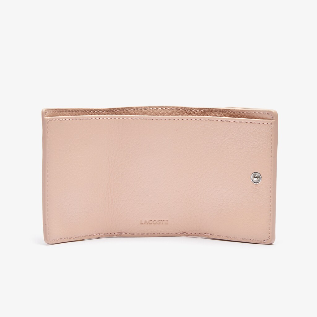 Women's Lacoste Pink Wallets Croco Crew Grained Leather Zip UG8-71997B7