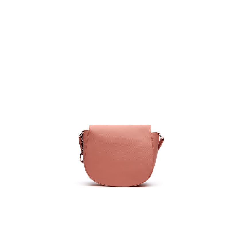 Women's Lacoste Pink Bags Daily Classic Coated Piqué Canvas Round Crossover Bag AF3-89608W0