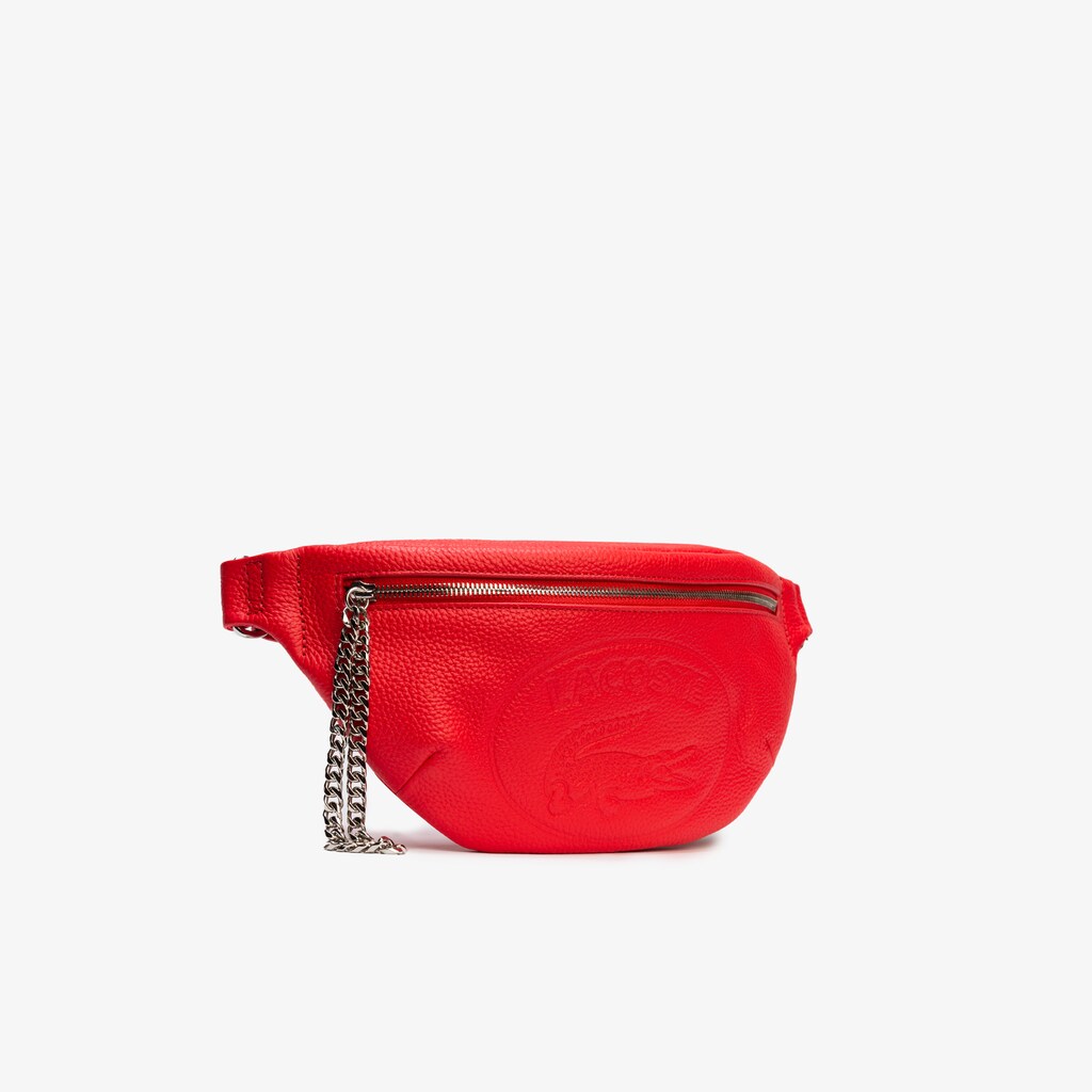 Women's Lacoste Red Bags Croco Crew Grained Leather Beltbag DZ2-27372U5