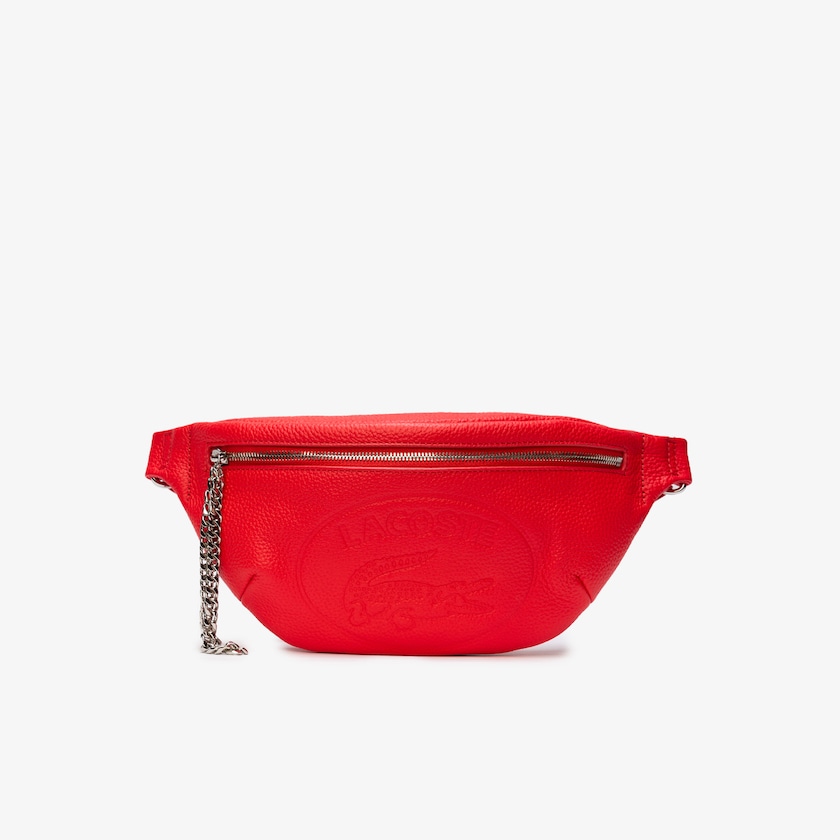 Women's Lacoste Red Bags Croco Crew Grained Leather Beltbag DZ2-27372U5