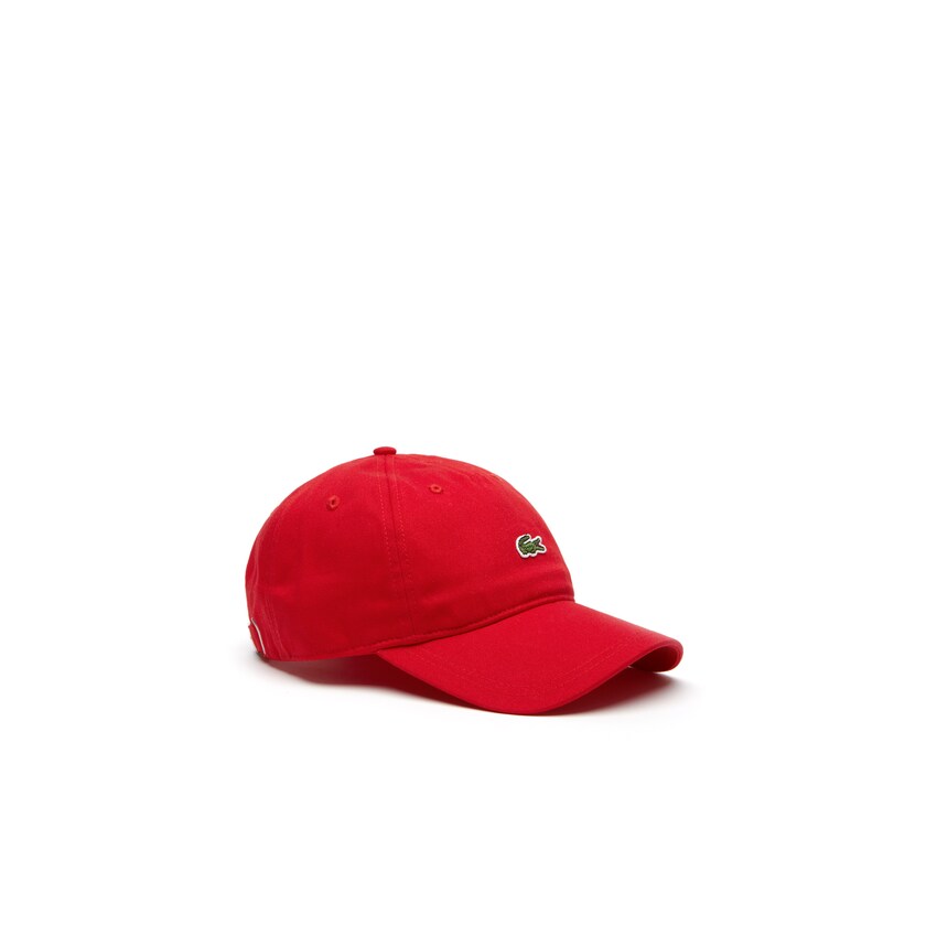 Men's Lacoste Red Caps Embroidered Crocodile Cotton YR1-40184P4