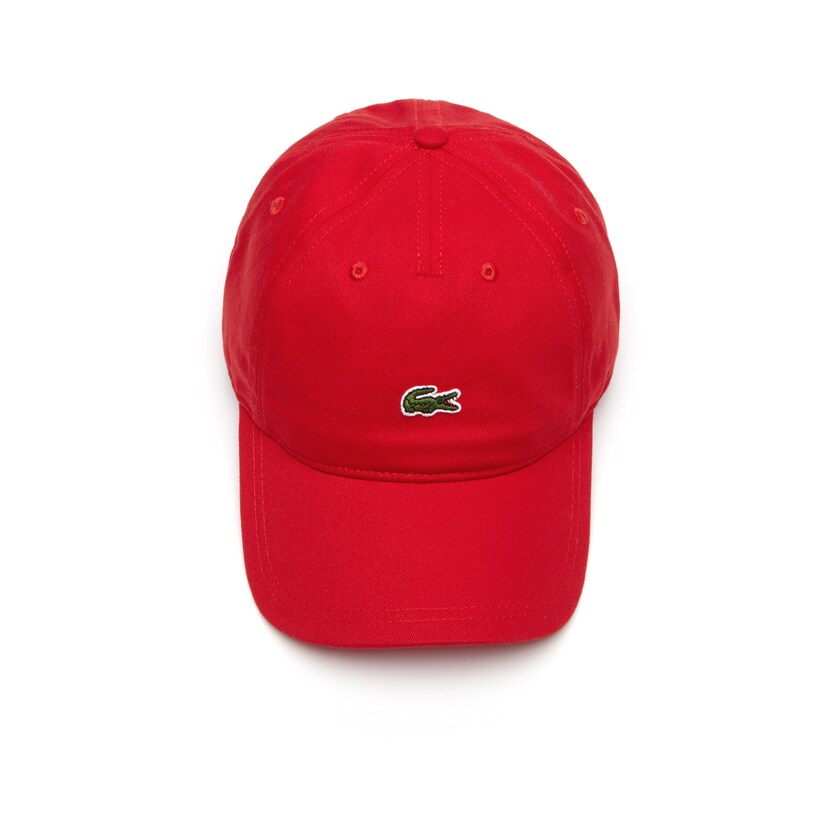Men's Lacoste Red Caps Embroidered Crocodile Cotton YR1-40184P4