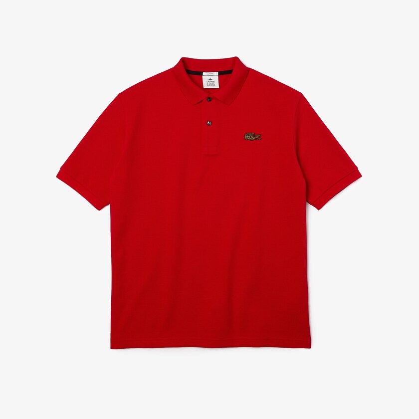 Men's Lacoste Red Shirts LIVE Loose Fit Cotton Piqué Polo UU6-89978C5