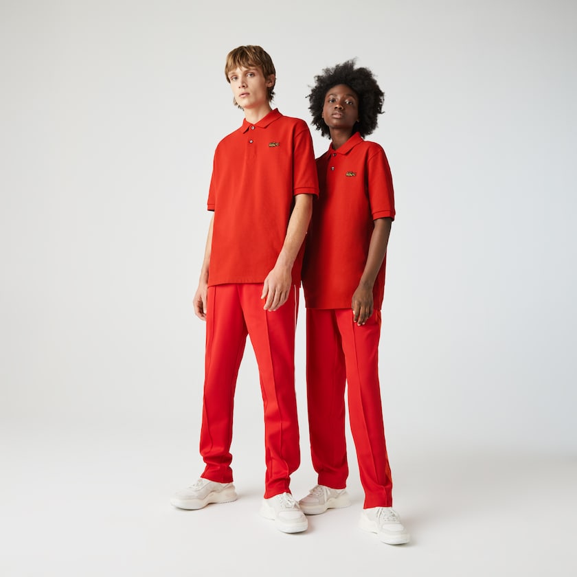 Men's Lacoste Red Shirts LIVE Loose Fit Cotton Piqué Polo UU6-89978C5