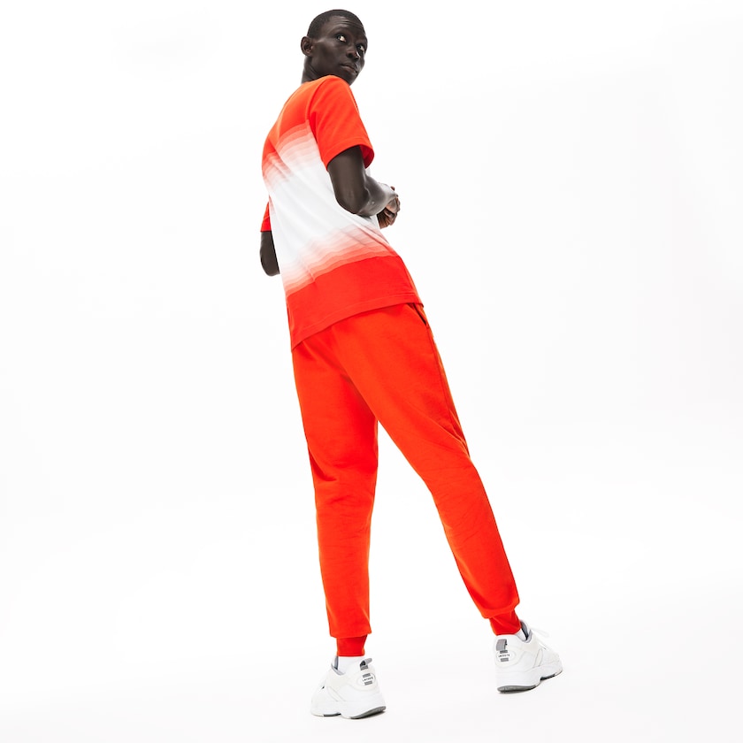 Men's Lacoste Red Pants Motion French Terry Track HW7-70277I5