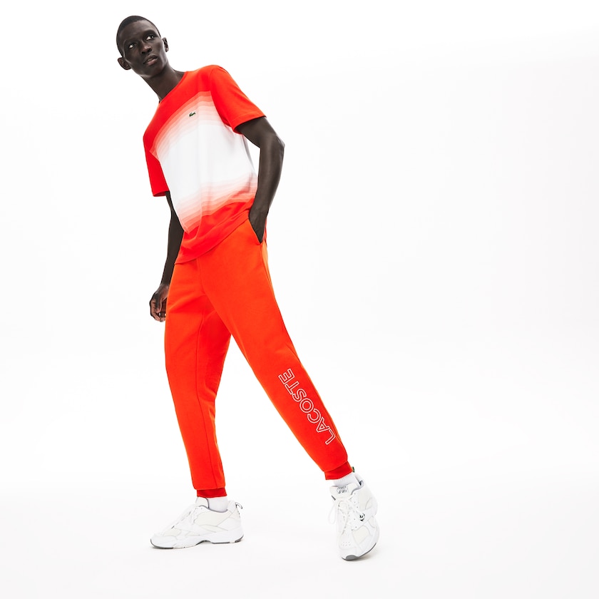 Men's Lacoste Red Pants Motion French Terry Track HW7-70277I5