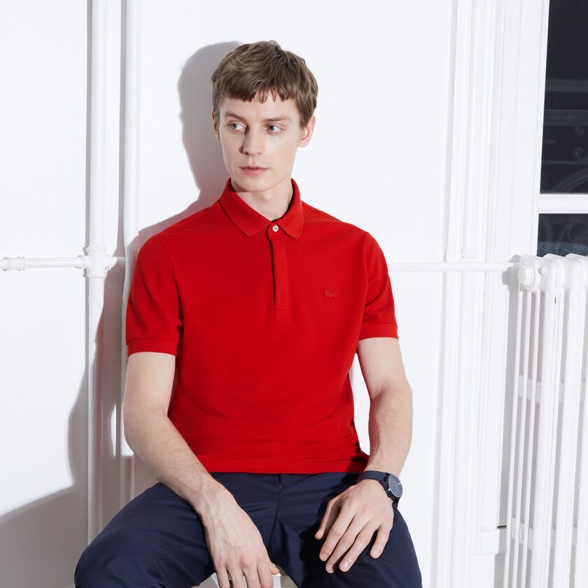 Men's Lacoste Red Polo Shirts Regular Fit Paris RG8-05380T0