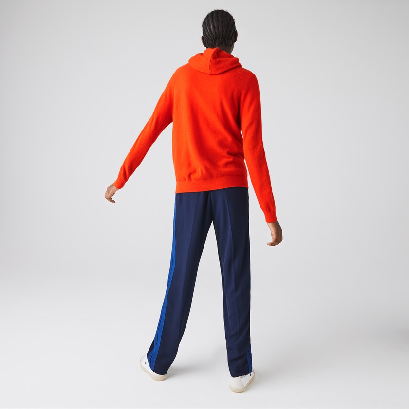 Women's Lacoste Red Sweaters SPORT Recycled Cashmere Zip FK1-78967C7