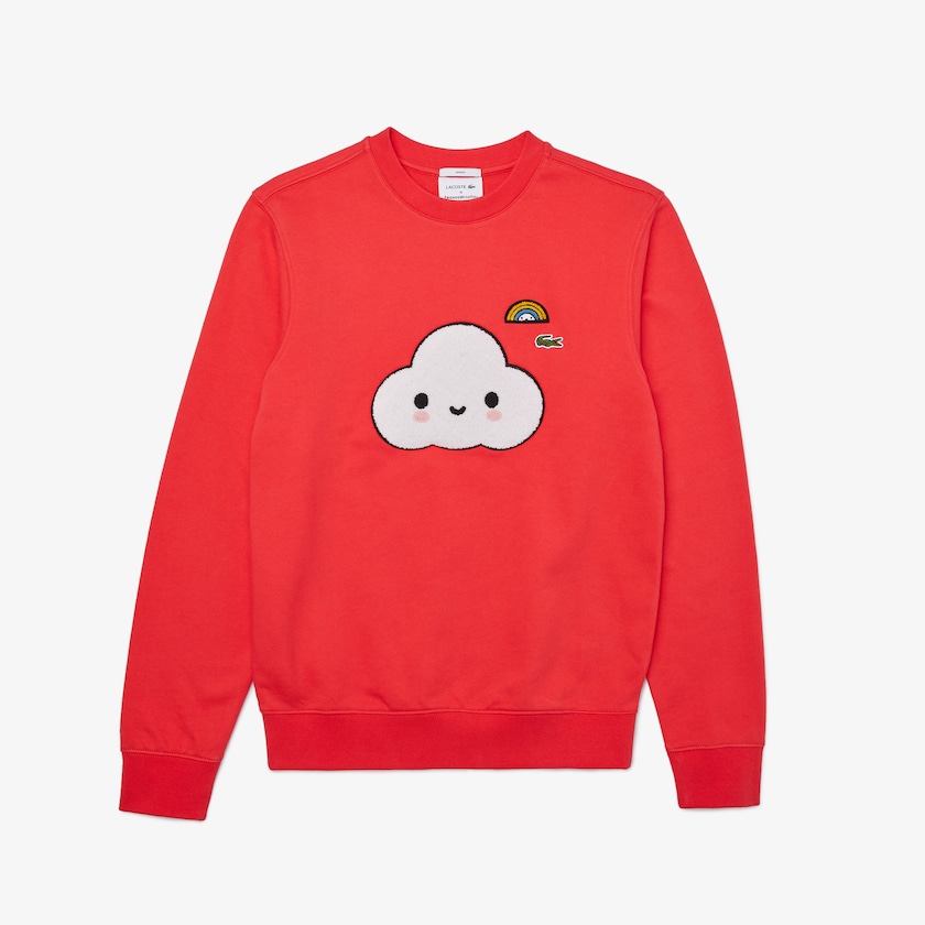 Women's Lacoste Red Sweatshirts x FriendsWithYou Print HQ7-84148A9