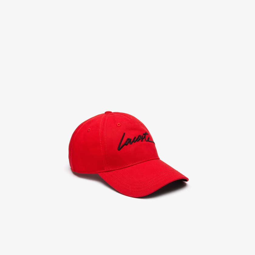 Men's Lacoste Red / Black Caps LIVE Signature Cotton CA0-08010X7