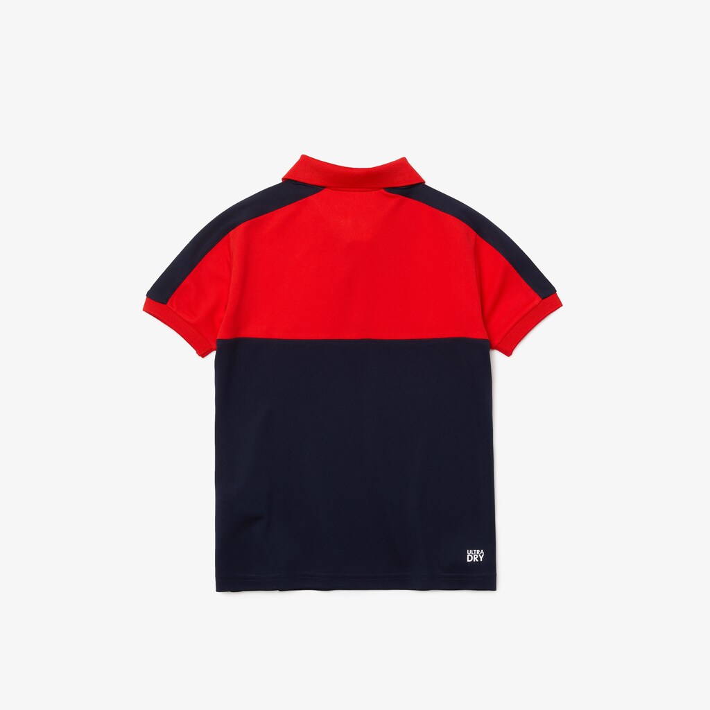 Kids' Lacoste Red / Navy Blue Polo Shirts Colorblock Breathable Piqué RD4-28512P9
