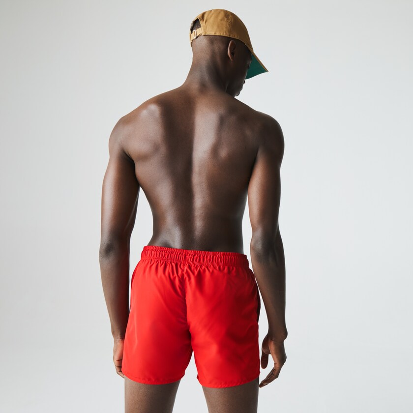 Men's Lacoste Red / Navy Blue Shorts Light Quick-Dry Swim PJ9-59835R4