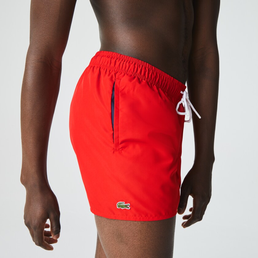 Men's Lacoste Red / Navy Blue Shorts Light Quick-Dry Swim PJ9-59835R4