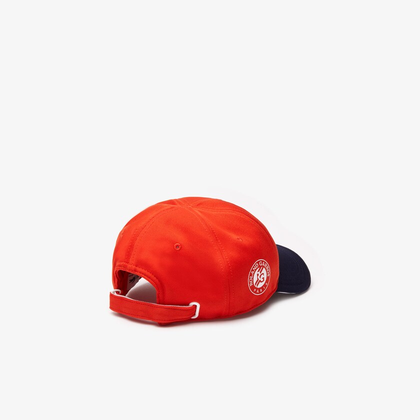 Men's Lacoste Red / Navy Blue / White Caps SPORT Roland Garros Two-Tone Piqué PT8-18431A5