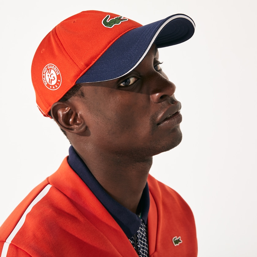 Men's Lacoste Red / Navy Blue / White Caps SPORT Roland Garros Two-Tone Piqué PT8-18431A5
