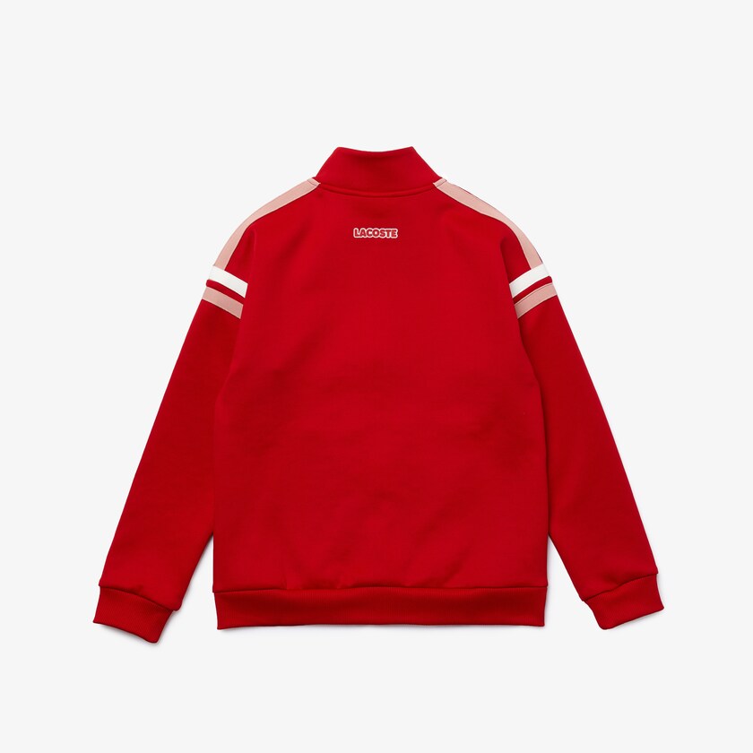 Kids' Lacoste Red / White Sweatshirts Striped Band Zippered PK4-35013L4