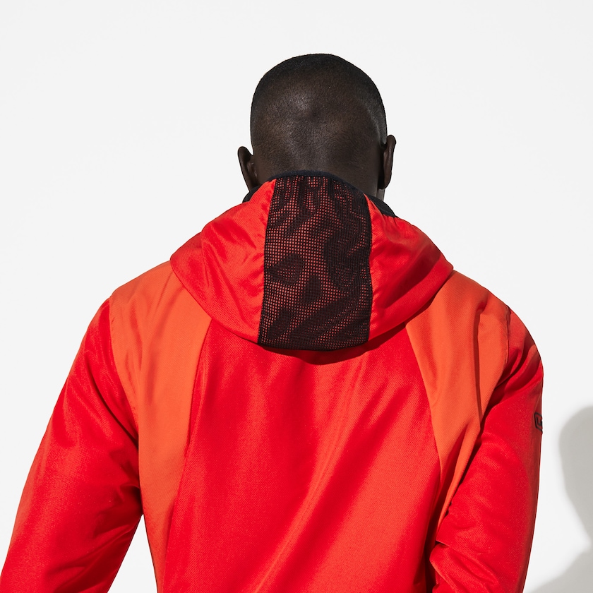 Men's Lacoste Red / White / Black Tracksuits SPORT Mesh Inset Hooded Colorblock EJ3-93869Y0