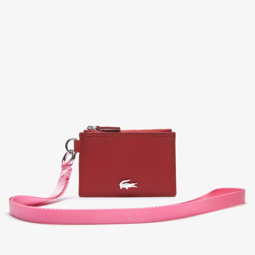Men's Lacoste Rose Accessories Anna Coated Canvas Zip Badge Holder LU0-83048Q6