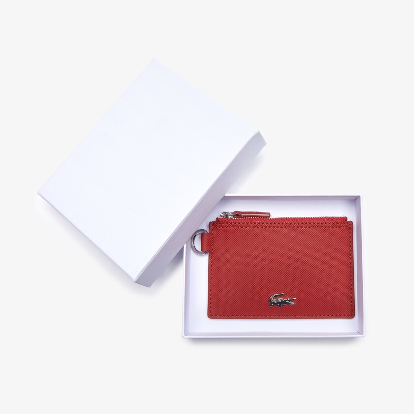 Men's Lacoste Rose Accessories Anna Coated Canvas Zip Badge Holder LU0-83048Q6