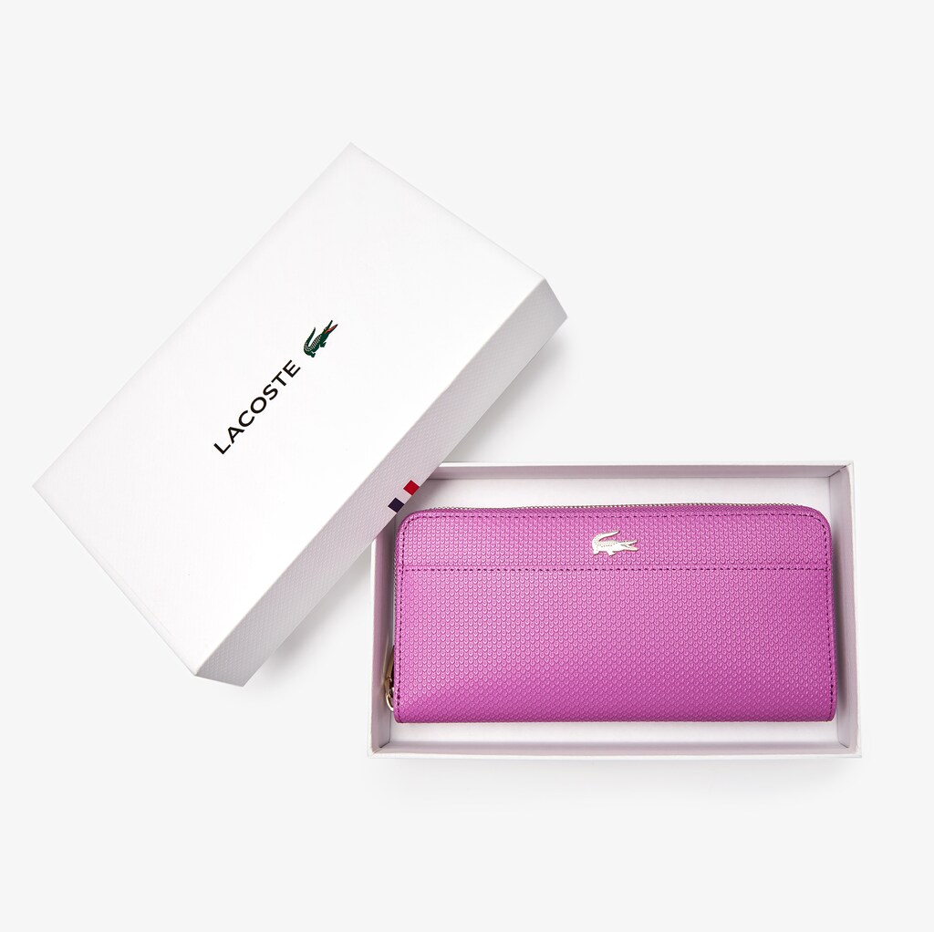 Women's Lacoste Rose Wallets Chantaco Leather 12 Card HM5-69546L5