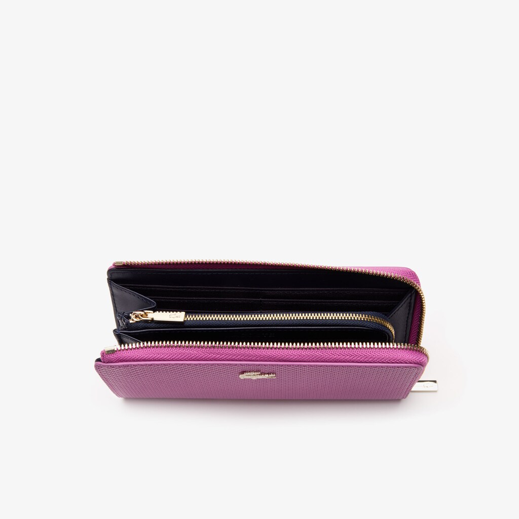 Women's Lacoste Rose Wallets Chantaco Piqué Leather 8-Card Zip PX8-59125G3