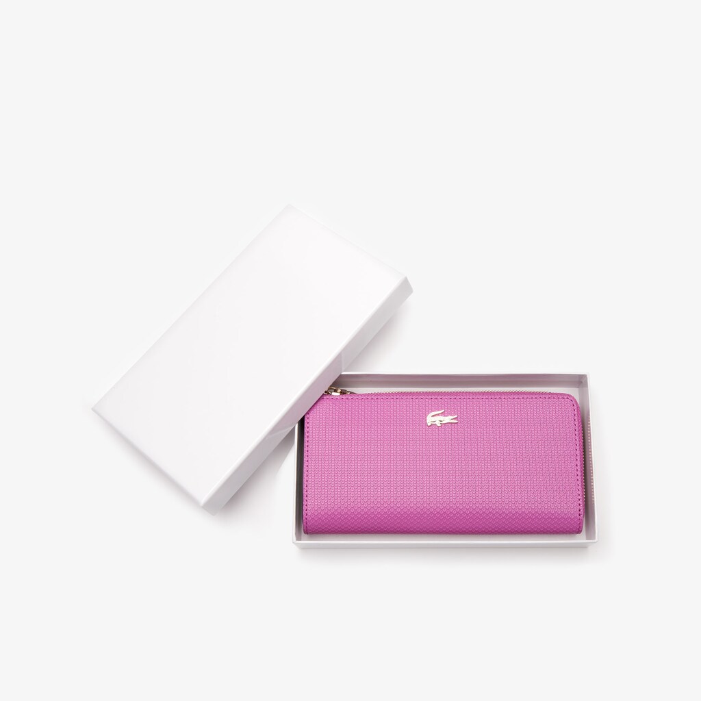 Women's Lacoste Rose Wallets Chantaco Piqué Leather 8-Card Zip PX8-59125G3