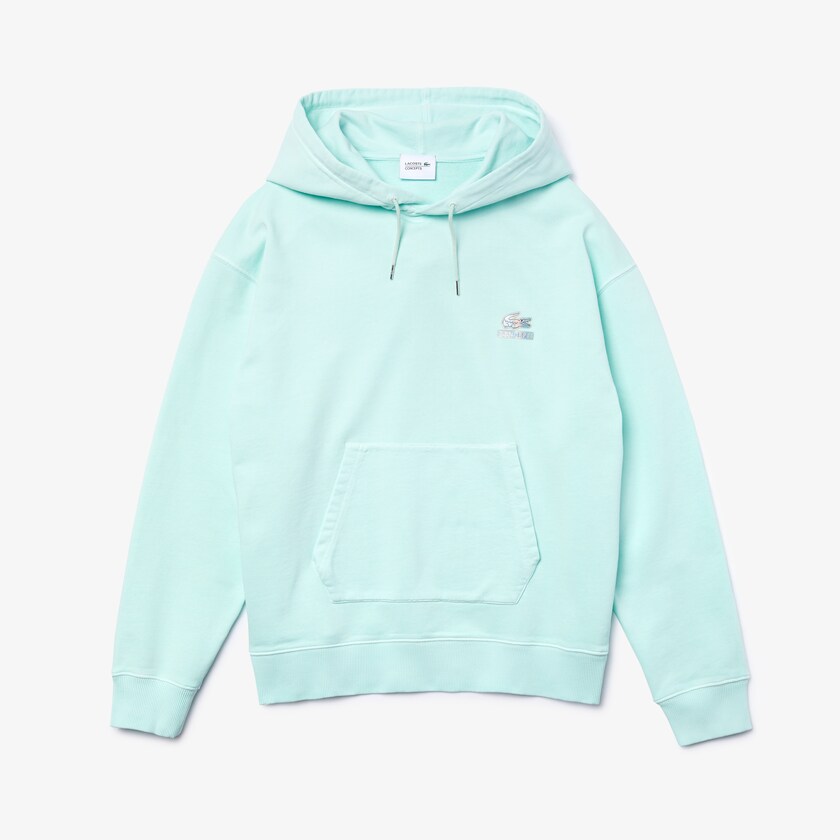 Men's Lacoste Turquoise Sweatshirts CONCEPTS Collaboration Hooded Fleece XC1-68536V7