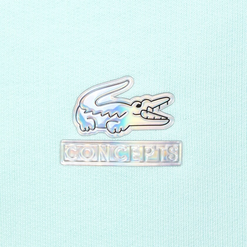Men's Lacoste Turquoise Sweatshirts CONCEPTS Collaboration Hooded Fleece XC1-68536V7
