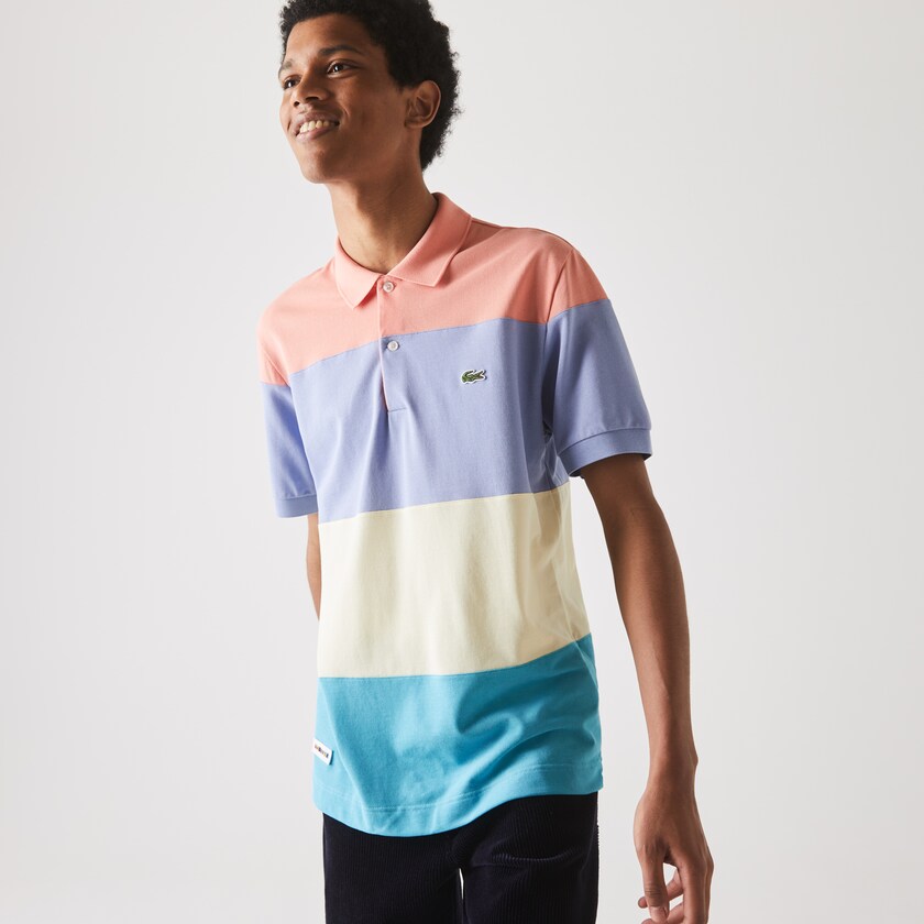 Men's Lacoste Turquoise / Yellow / Purple / Pink Shirts Fresh And Light Cotton Piqué Classic Fit Polo JU5-10001V1