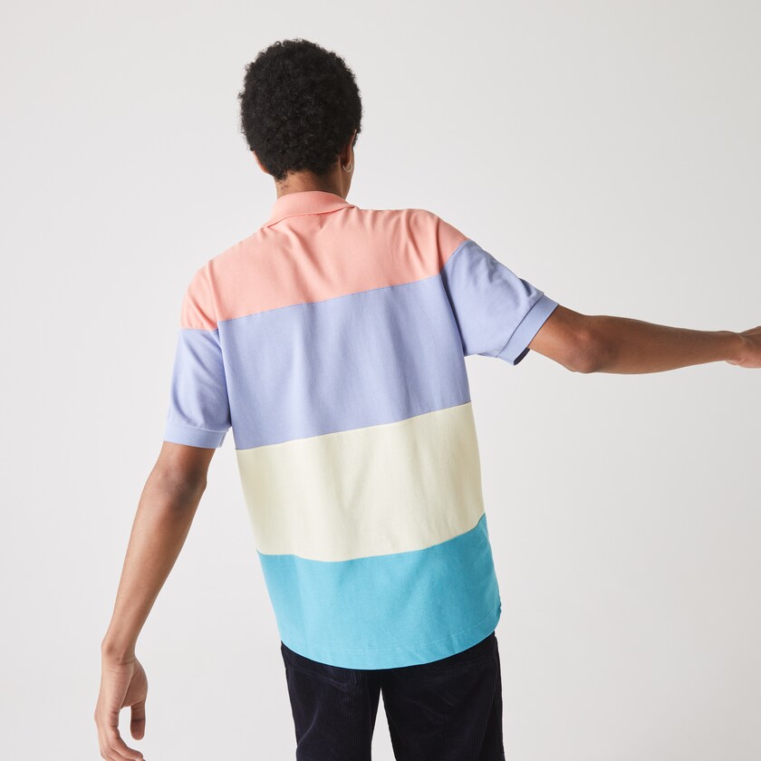 Men's Lacoste Turquoise / Yellow / Purple / Pink Shirts Fresh And Light Cotton Piqué Classic Fit Polo JU5-10001V1