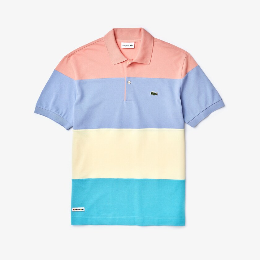 Men's Lacoste Turquoise / Yellow / Purple / Pink Shirts Fresh And Light Cotton Piqué Classic Fit Polo JU5-10001V1