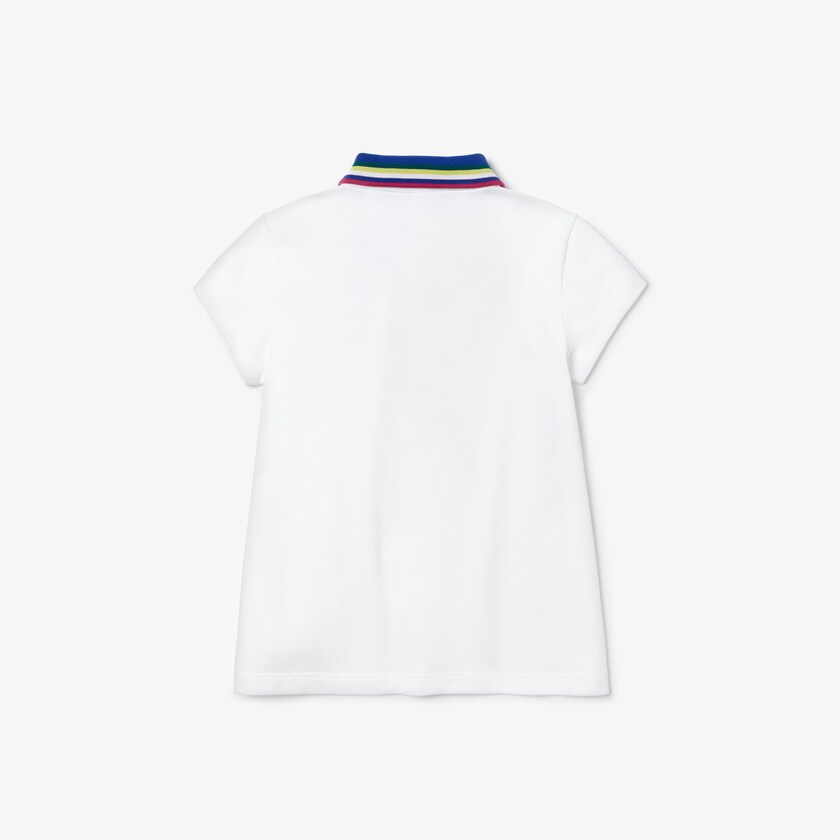 Kids' Lacoste White Polo Shirts A-Line Cotton Piqué JS5-81708X1