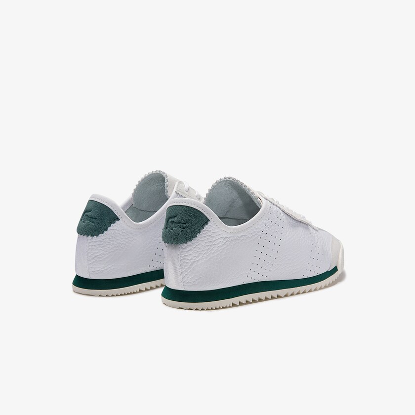 Women's Lacoste White Sneakers Ascenta Leather and Suede DB5-40344I3