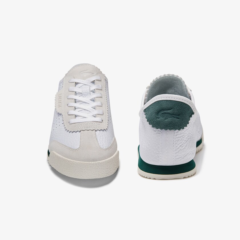 Women's Lacoste White Sneakers Ascenta Leather and Suede DB5-40344I3