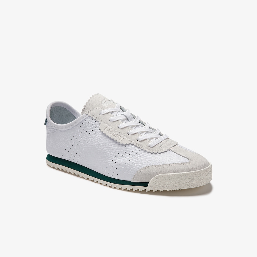 Women's Lacoste White Sneakers Ascenta Leather and Suede DB5-40344I3