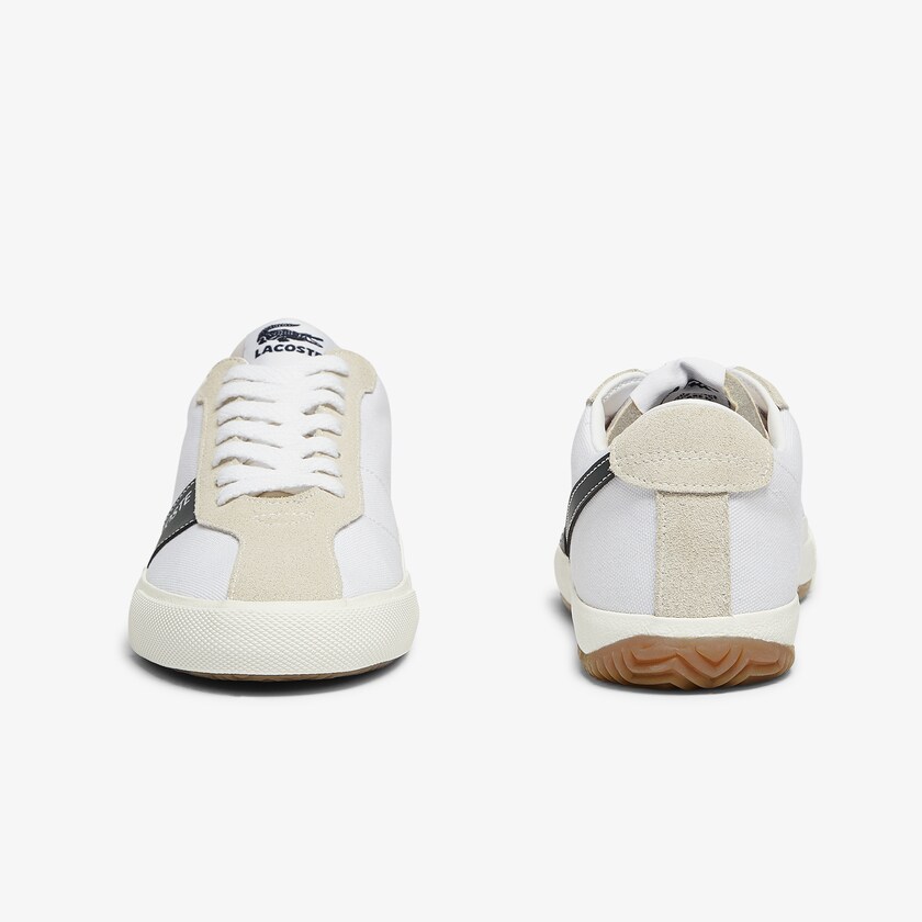 Women's Lacoste White Sneakers Ball Net Canvas and Suede UE0-35263N7