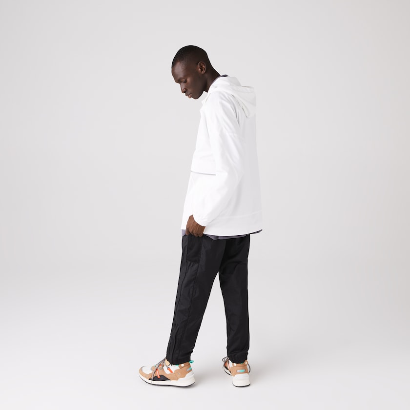 Men's Lacoste White Windbreaker CONCEPTS Collaboration Crocodile Print DM4-44694Y7
