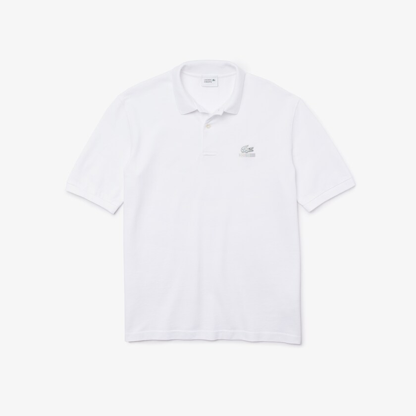 Men's Lacoste White Polo Shirts CONCEPTS Collaboration Relaxed XB8-14051X2