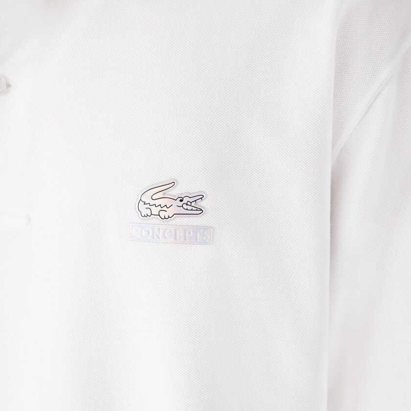 Men's Lacoste White Polo Shirts CONCEPTS Collaboration Relaxed XB8-14051X2