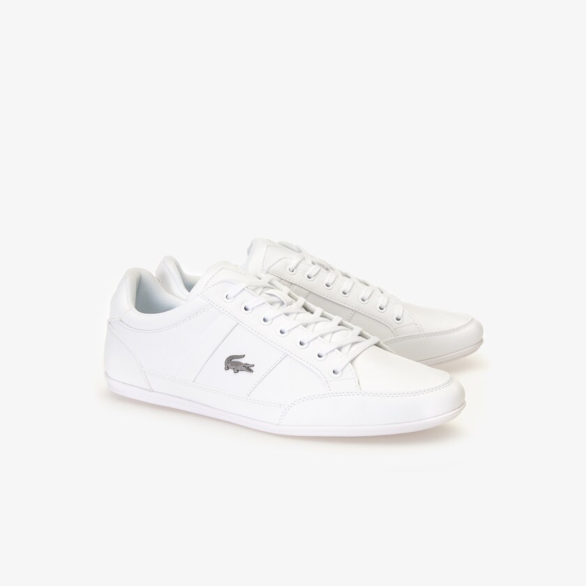Men's Lacoste White Sneakers Chaymon Nappa Leather QG7-65986W4