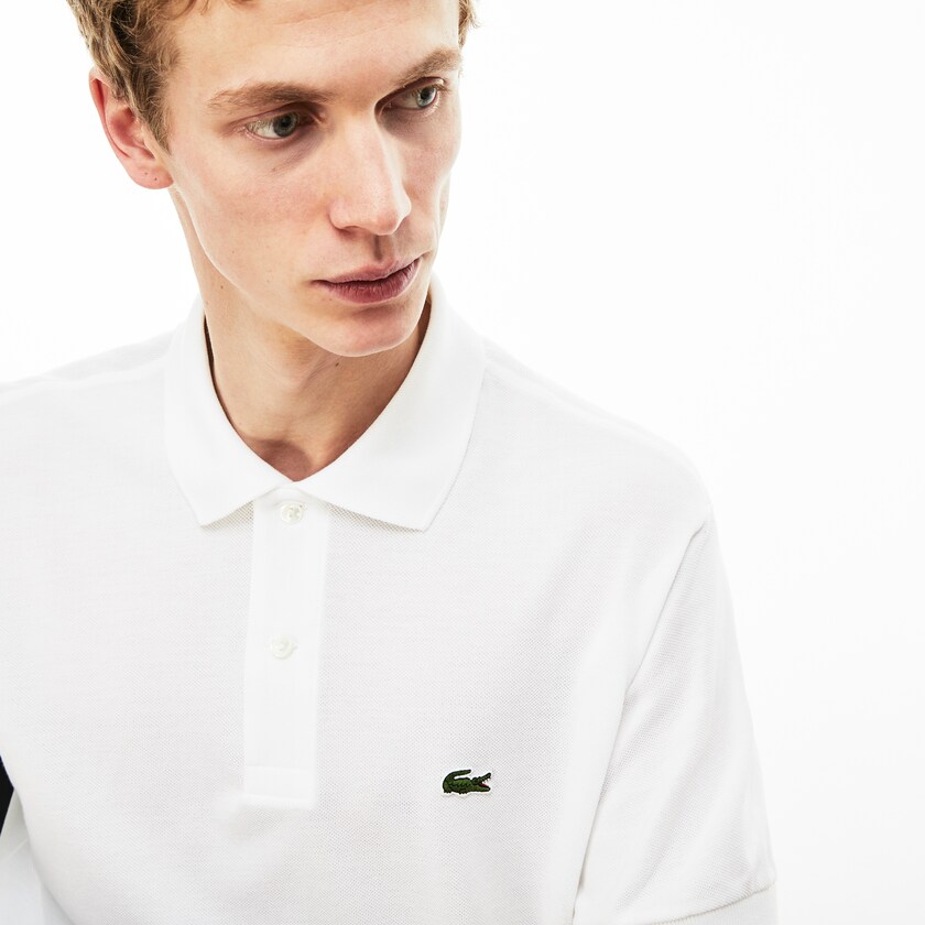 Men's Lacoste White Shirts Classic Fit L.12.12 Polo FV7-69526I8