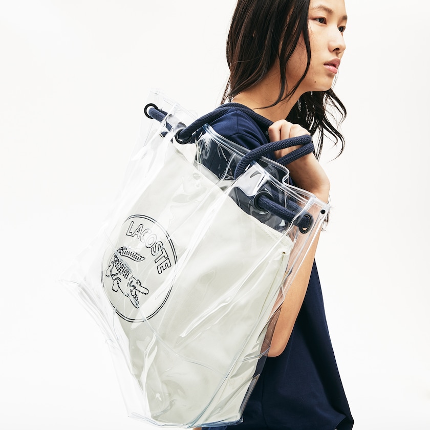 Women's Lacoste White Bags Clear Shopper Bag WS6-92959F1