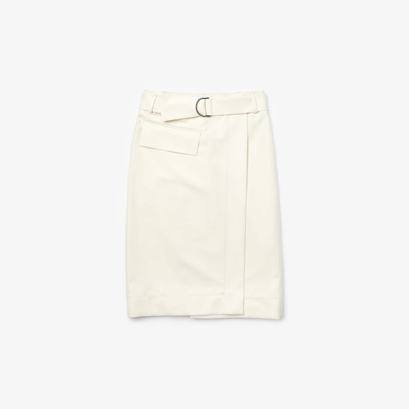 Women's Lacoste White Skirts Cotton And Wool Wrap GA5-92769A9