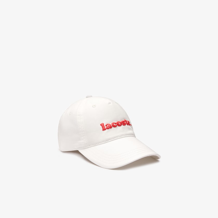 Women's Lacoste White Caps Cotton Poplin Logo PF4-11671R0