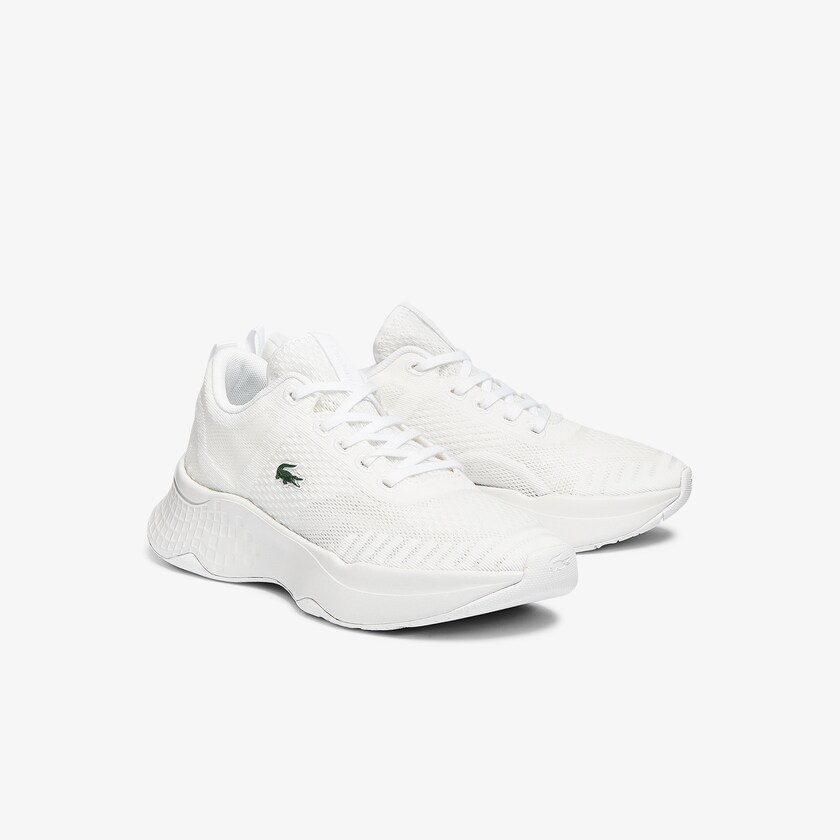 Women's Lacoste White Sneakers Court-Drive Fly Textile FP5-56665H9