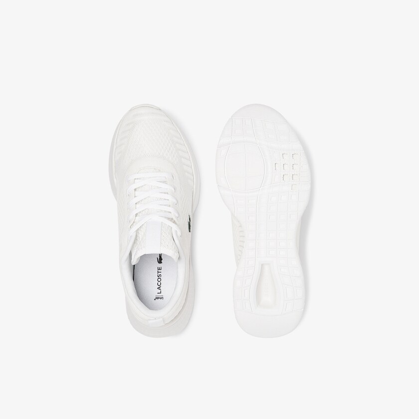 Women's Lacoste White Sneakers Court-Drive Fly Textile FP5-56665H9