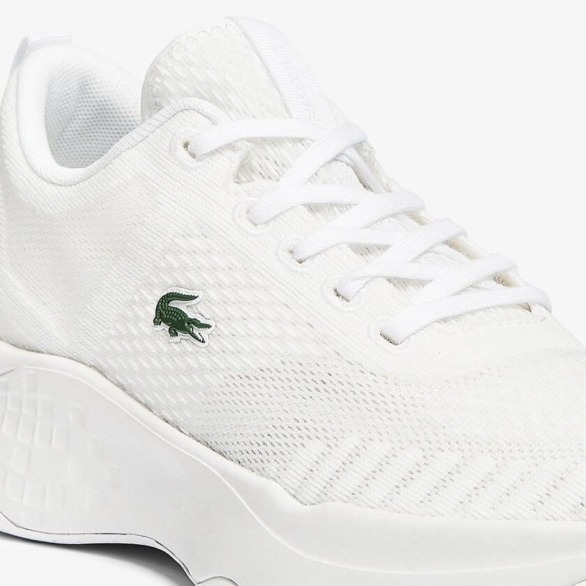 Women's Lacoste White Sneakers Court-Drive Fly Textile FP5-56665H9